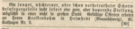 Anzeige-Stellengesuch vom Januar 1889